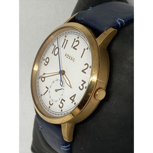 Fossil Everyday Muse ES4062 Women's Blue Leather Analog Dial Quartz Watch OP841 - Picture 4 of 12